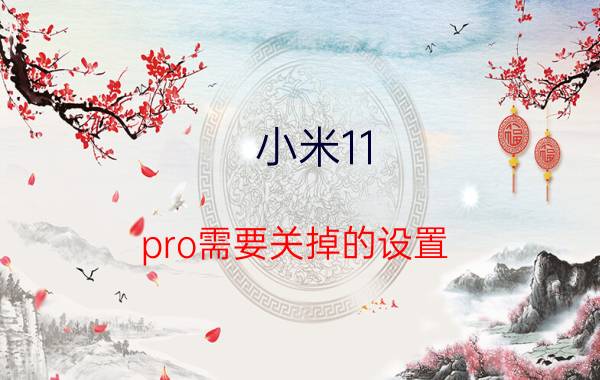 小米11 pro需要关掉的设置 小米11 Pro的设置